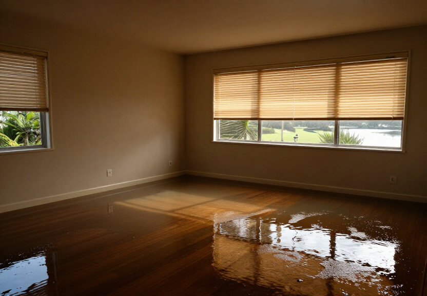Flooded subfloor in a Westmead property before treatment